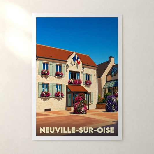 Affiche Neuville-sur-Oise – sans cadre, accrochée au mur