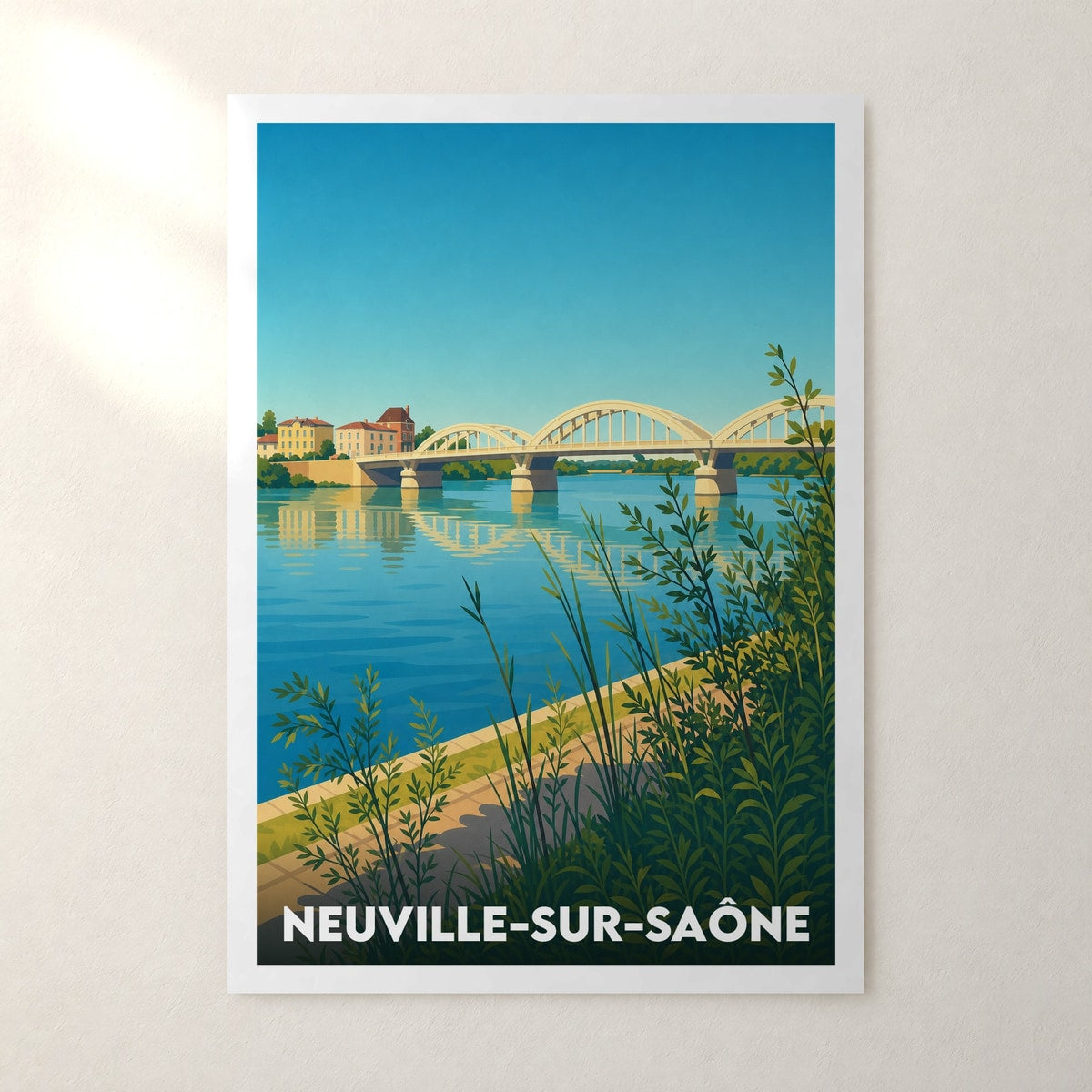Affiche Neuville-sur-Saône – sans cadre, accrochée au mur