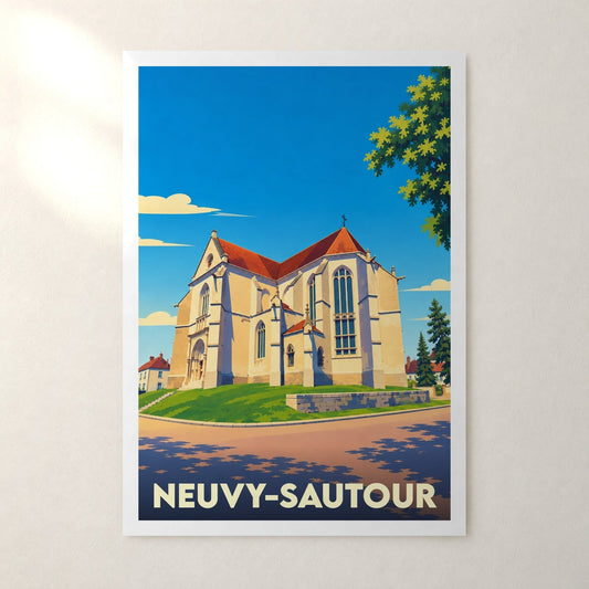 Affiche Neuvy-Sautour – sans cadre, accrochée au mur