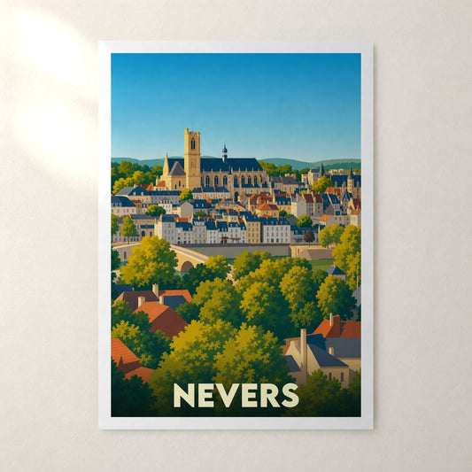 Affiche Nevers – sans cadre, accrochée au mur