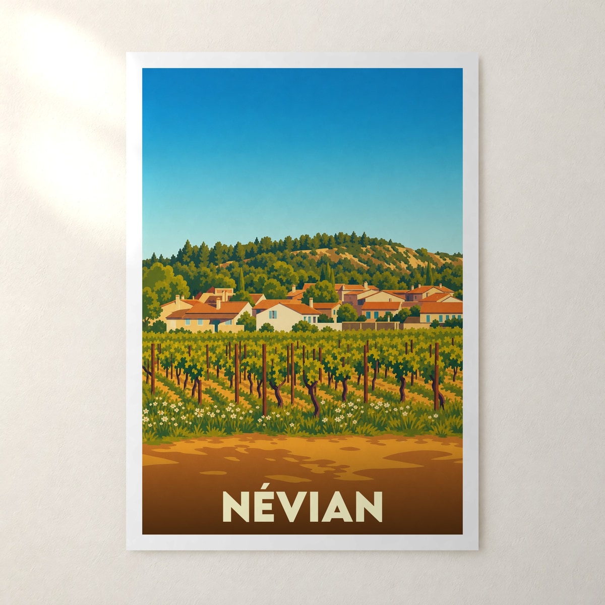 Affiche Névian – sans cadre, accrochée au mur
