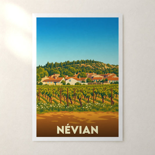 Affiche Névian – sans cadre, accrochée au mur