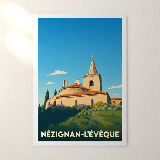Affiche Nézignan-l'Évêque – sans cadre, accrochée au mur