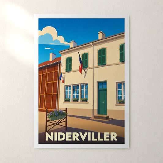 Affiche Niderviller – sans cadre, accrochée au mur