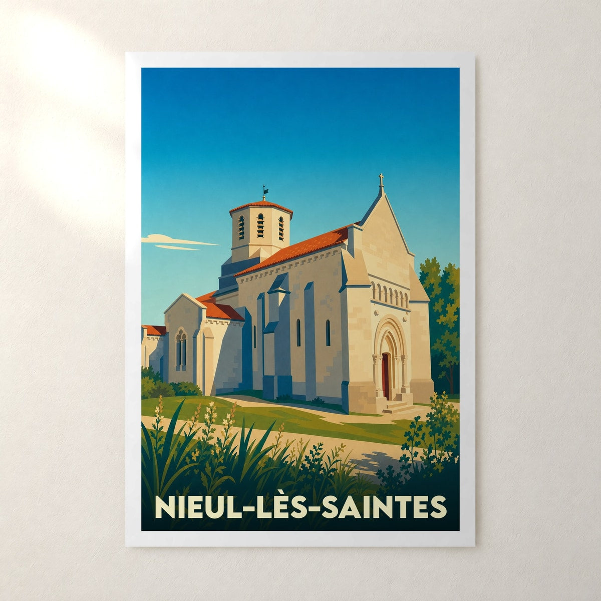 Affiche Nieul-lès-Saintes – sans cadre, accrochée au mur
