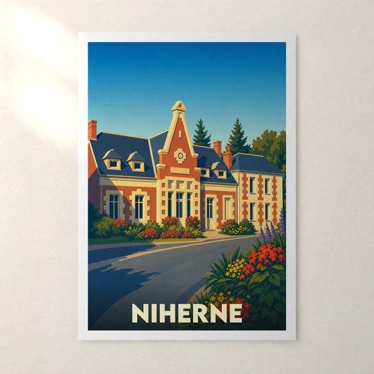Affiche Niherne – sans cadre, accrochée au mur