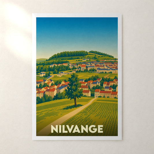 Affiche Nilvange – sans cadre, accrochée au mur