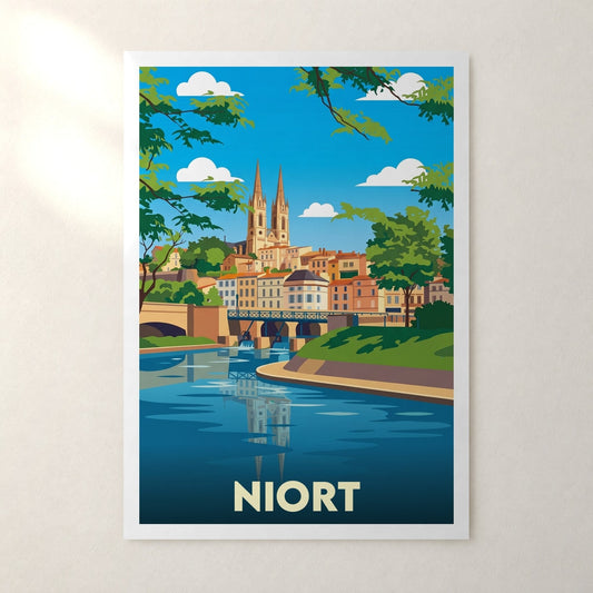 Affiche Niort – sans cadre, accrochée au mur