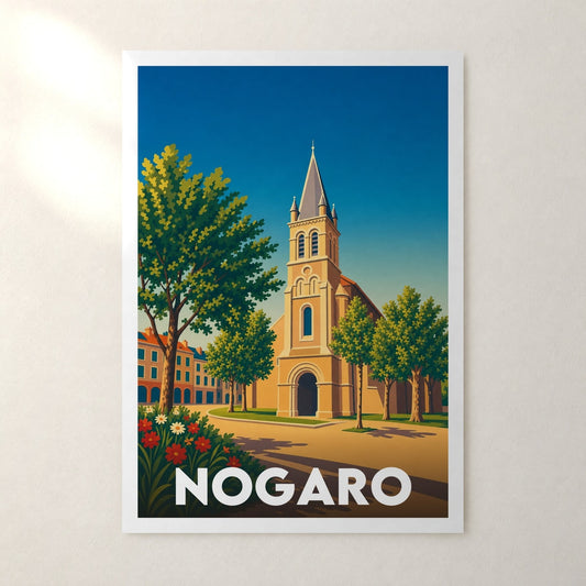 Affiche Nogaro – sans cadre, accrochée au mur