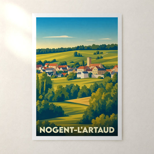 Affiche Nogent-l'Artaud – sans cadre, accrochée au mur
