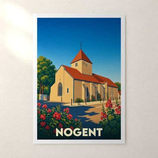 Affiche Nogent – sans cadre, accrochée au mur