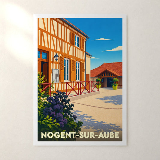Affiche Nogent-sur-Aube – sans cadre, accrochée au mur