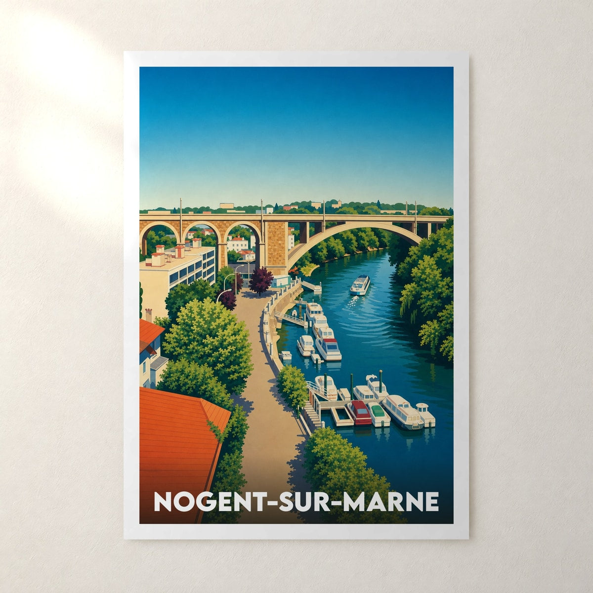 Affiche Nogent-sur-Marne – sans cadre, accrochée au mur