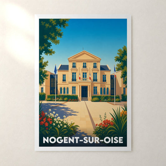 Affiche Nogent-sur-Oise – sans cadre, accrochée au mur