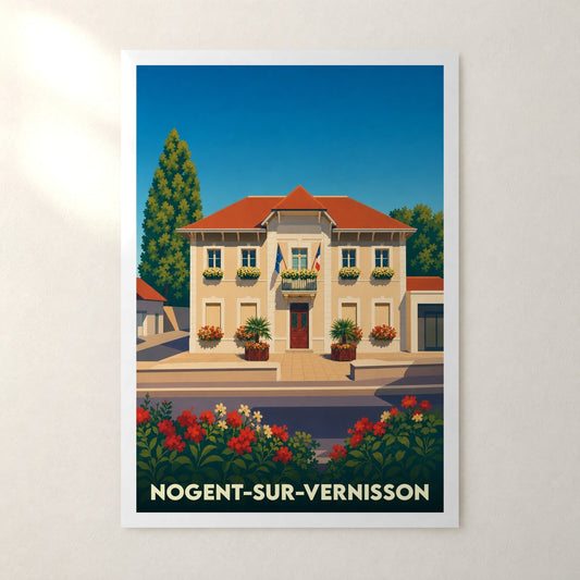 Affiche Nogent-sur-Vernisson – sans cadre, accrochée au mur