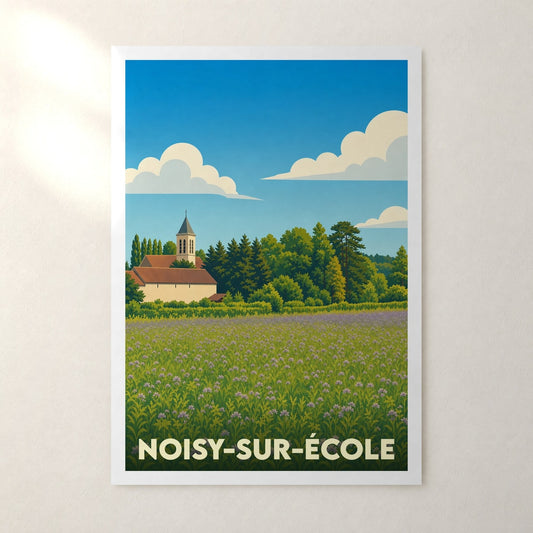 Affiche Noisy-sur-École – sans cadre, accrochée au mur