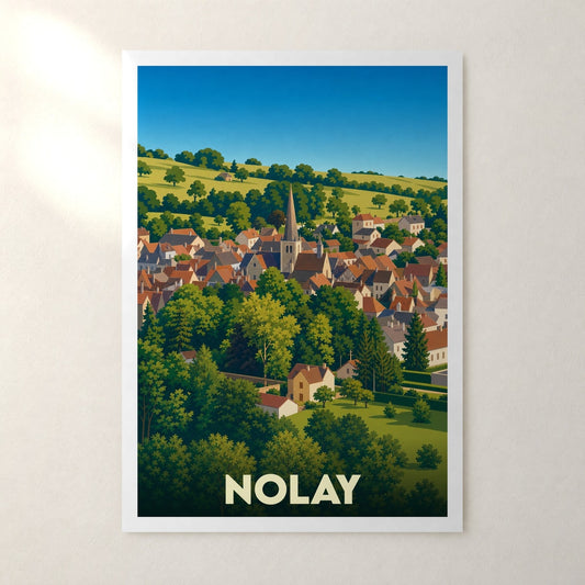 Affiche Nolay – sans cadre, accrochée au mur
