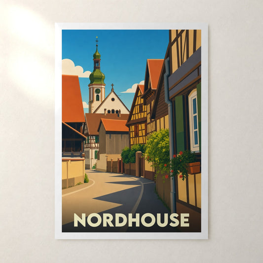 Affiche Nordhouse – sans cadre, accrochée au mur