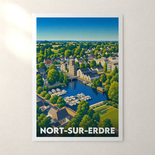 Affiche Nort-sur-Erdre – sans cadre, accrochée au mur