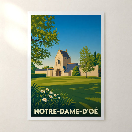 Affiche Notre-Dame-d'Oé – sans cadre, accrochée au mur