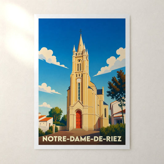 Affiche Notre-Dame-de-Riez – sans cadre, accrochée au mur