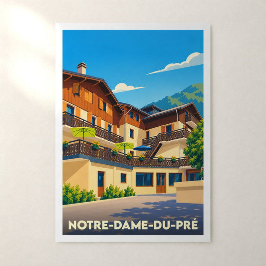Affiche Notre-Dame-du-Pré – sans cadre, accrochée au mur