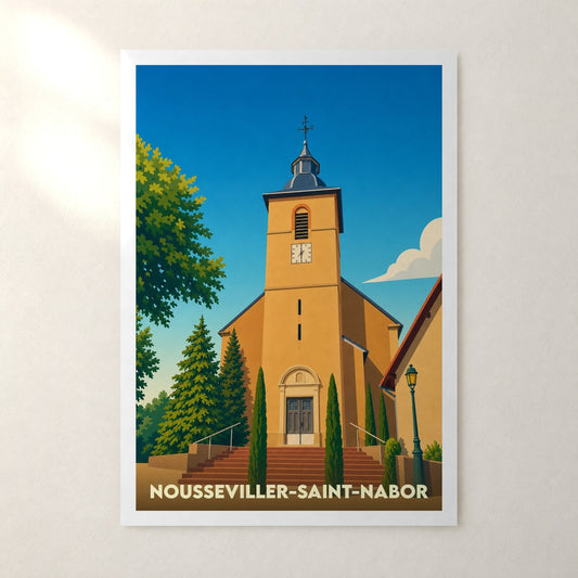 Affiche Nousseviller-Saint-Nabor – sans cadre, accrochée au mur