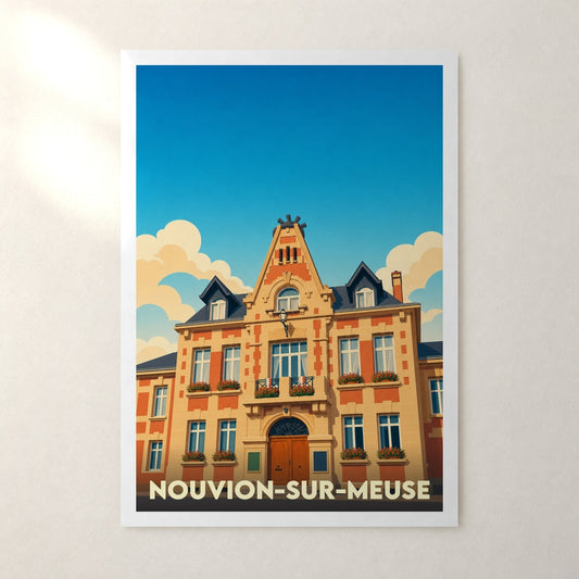Affiche Nouvion-sur-Meuse – sans cadre, accrochée au mur