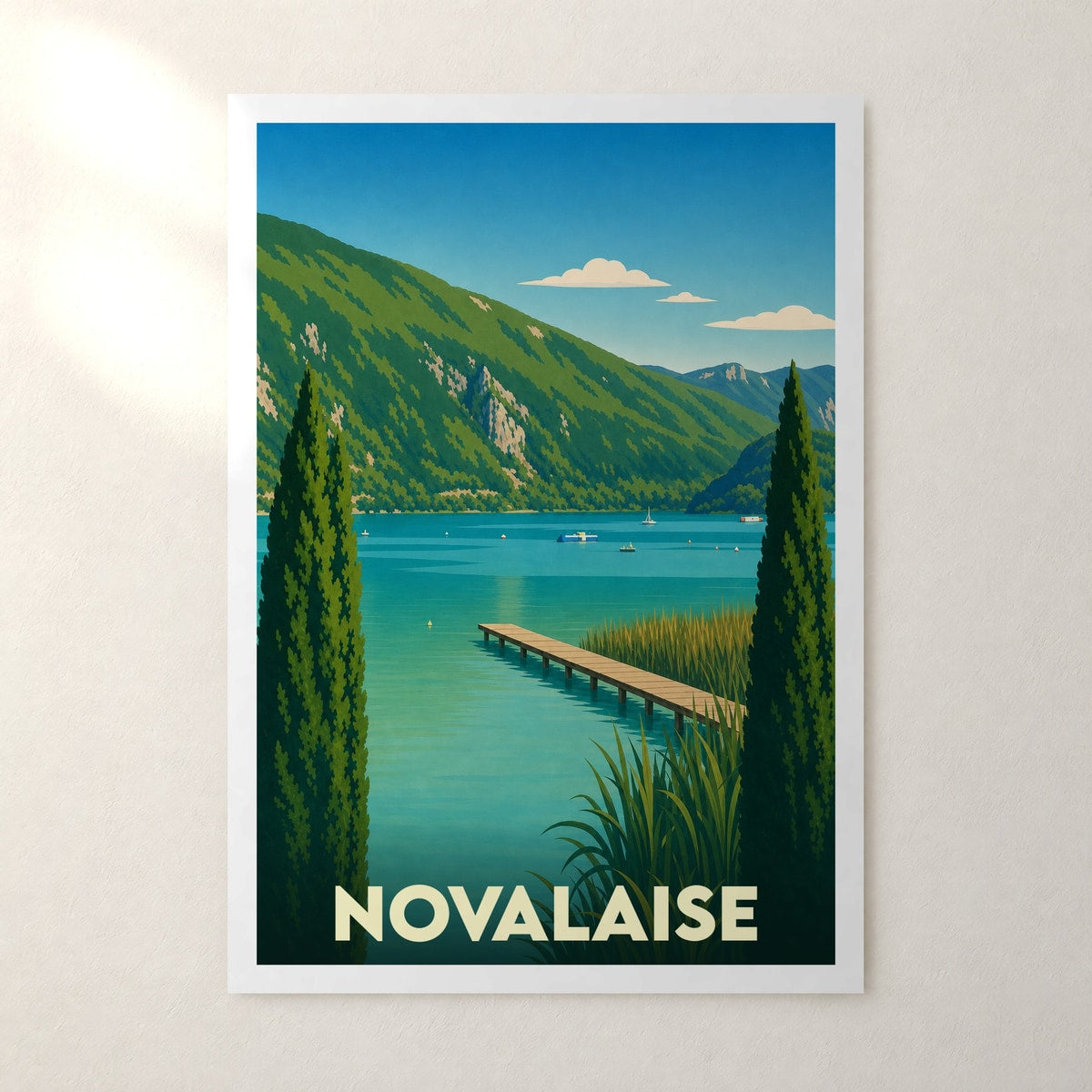 Affiche Novalaise – sans cadre, accrochée au mur