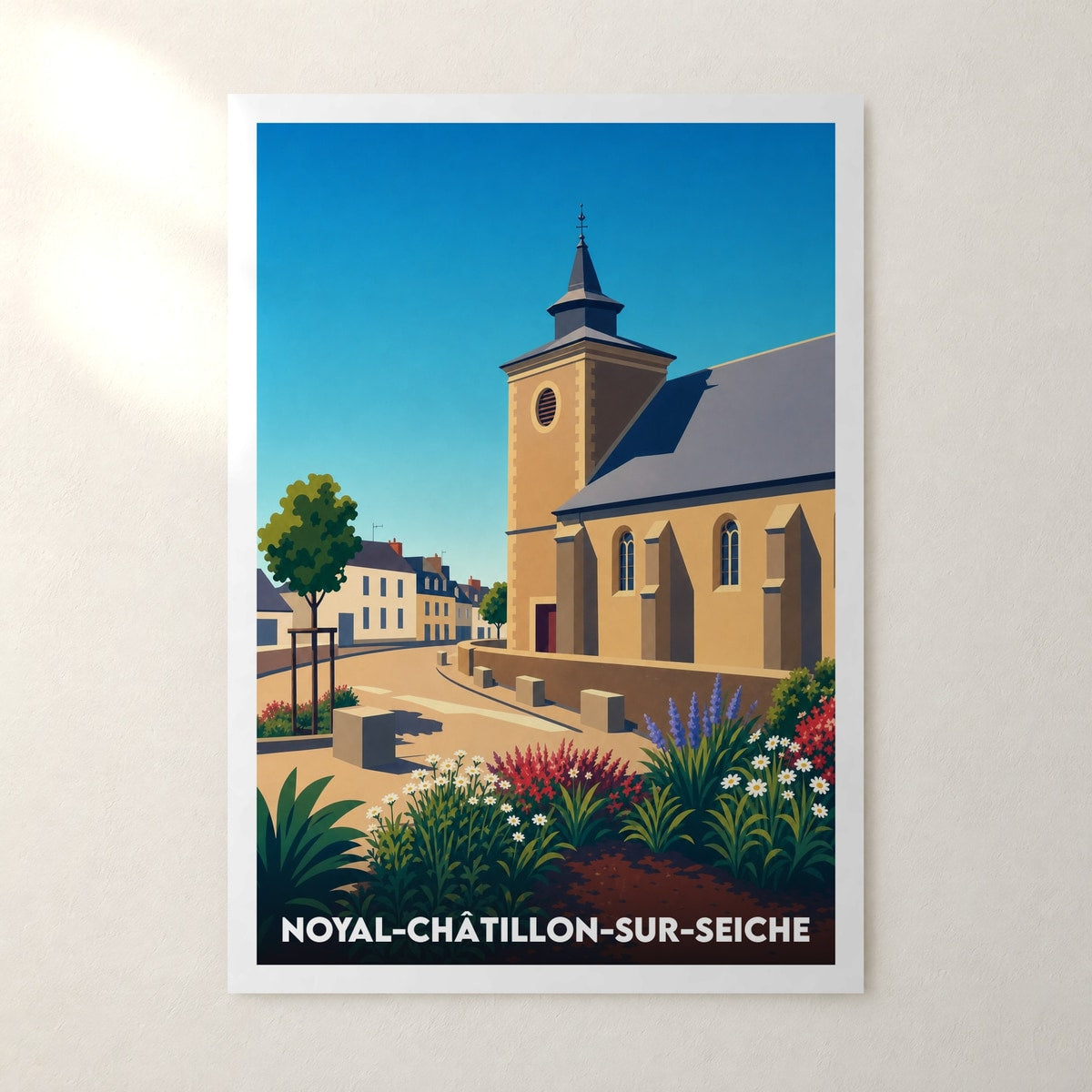 Affiche Noyal-Châtillon-sur-Seiche – sans cadre, accrochée au mur