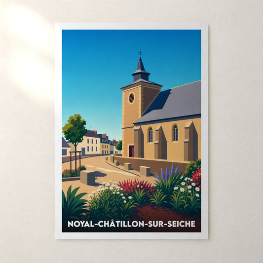 Affiche Noyal-Châtillon-sur-Seiche – sans cadre, accrochée au mur