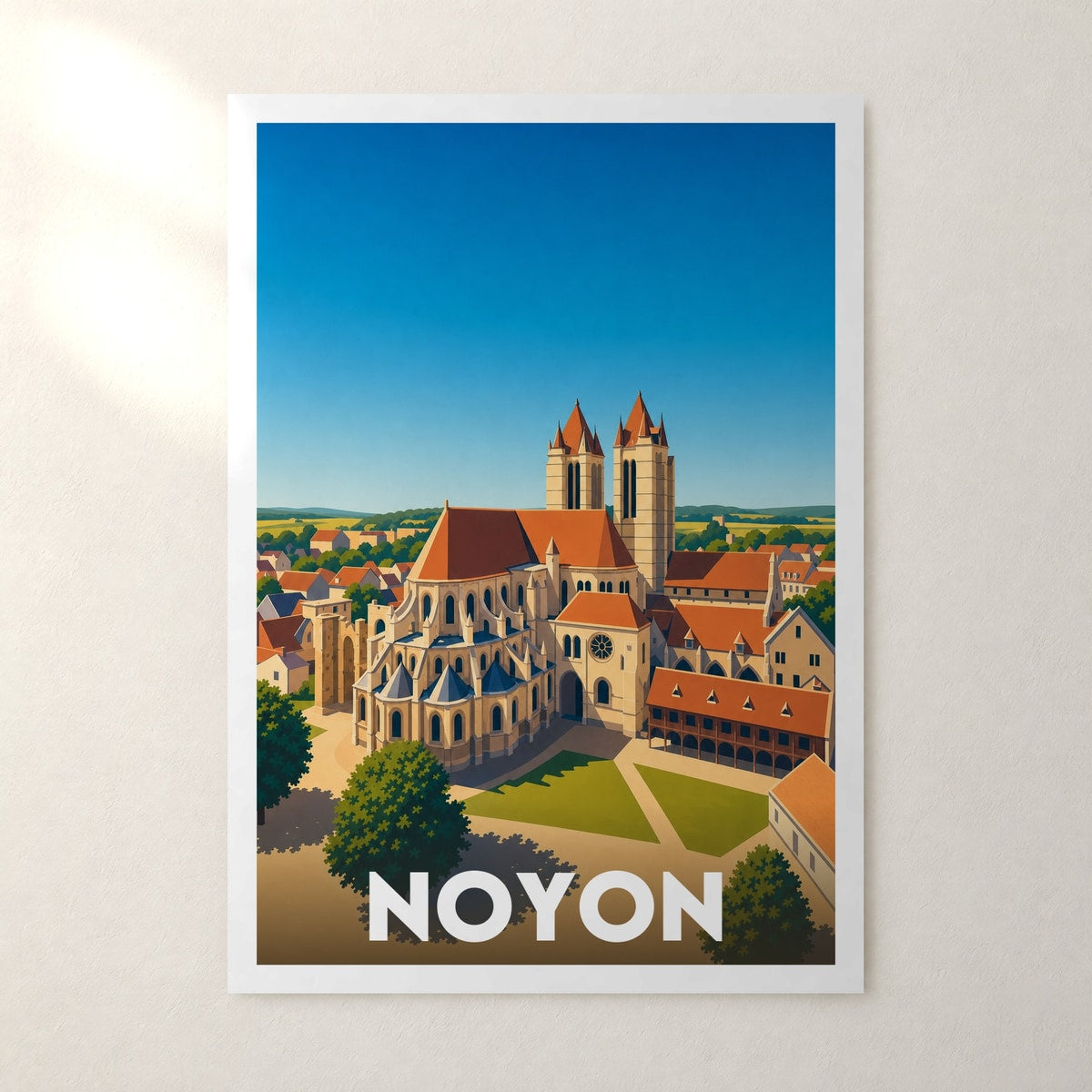 Affiche Noyon – sans cadre, accrochée au mur