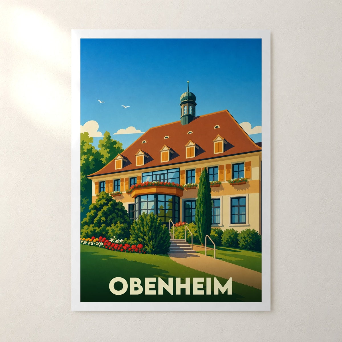 Affiche Obenheim – sans cadre, accrochée au mur
