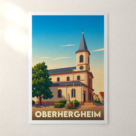Affiche Oberhergheim – sans cadre, accrochée au mur
