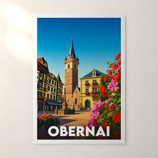 Affiche Obernai – sans cadre, accrochée au mur