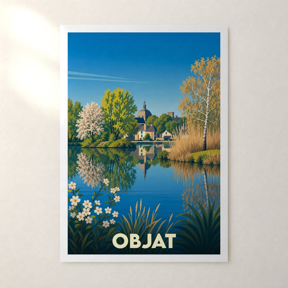 Affiche Objat – sans cadre, accrochée au mur
