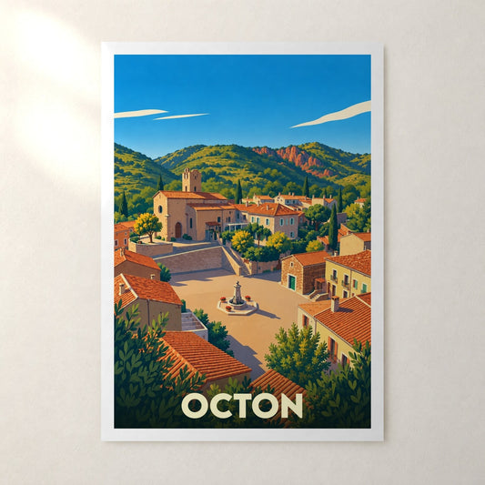 Affiche Octon – sans cadre, accrochée au mur