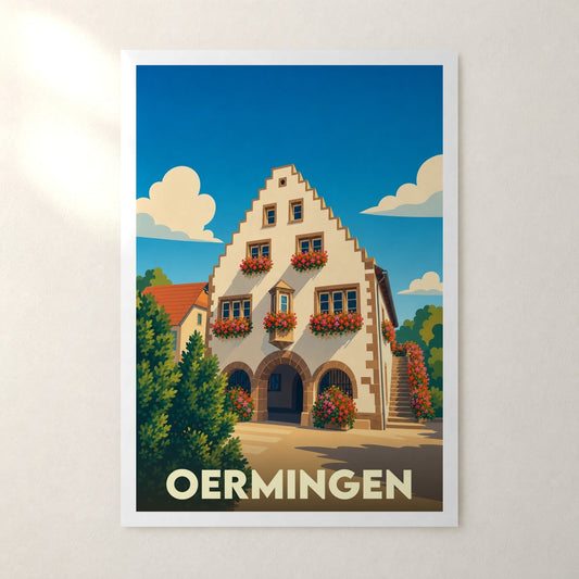 Affiche Oermingen – sans cadre, accrochée au mur