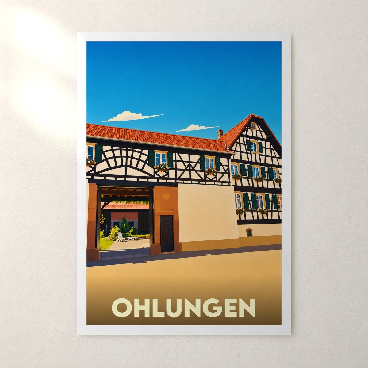 Affiche Ohlungen – sans cadre, accrochée au mur