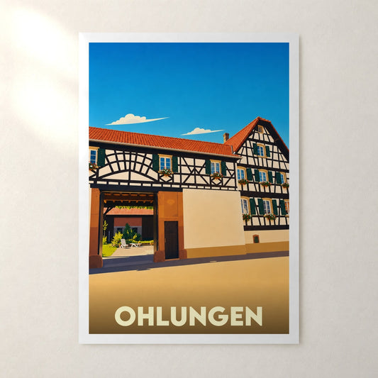 Affiche Ohlungen – sans cadre, accrochée au mur