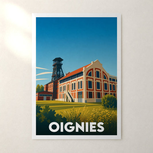 Affiche Oignies – sans cadre, accrochée au mur