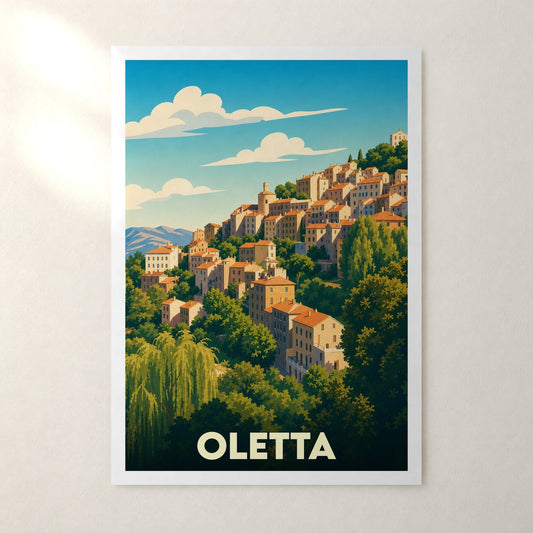 Affiche Oletta – sans cadre, accrochée au mur