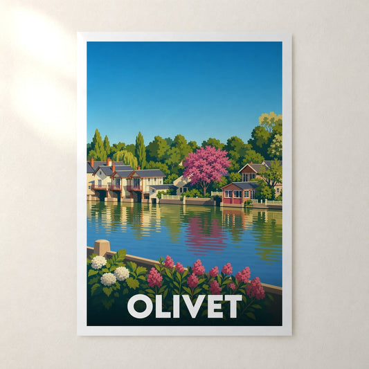 Affiche Olivet – sans cadre, accrochée au mur