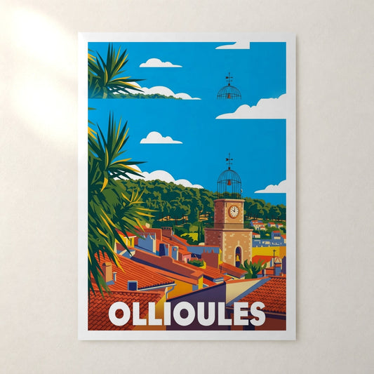 Affiche Ollioules – sans cadre, accrochée au mur