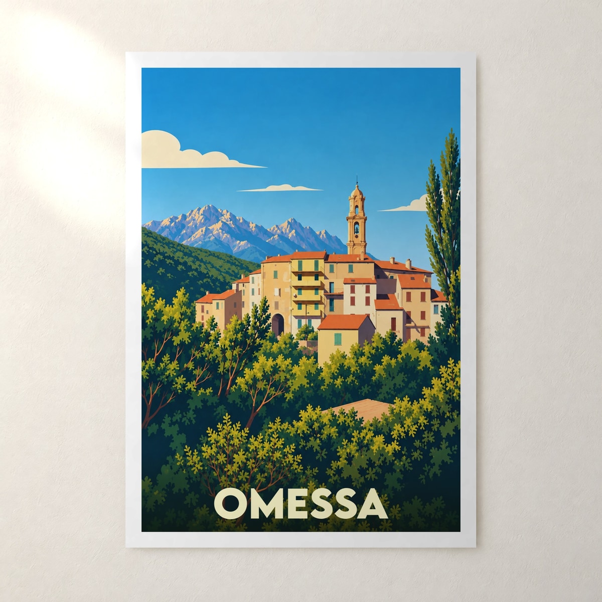Affiche Omessa – sans cadre, accrochée au mur