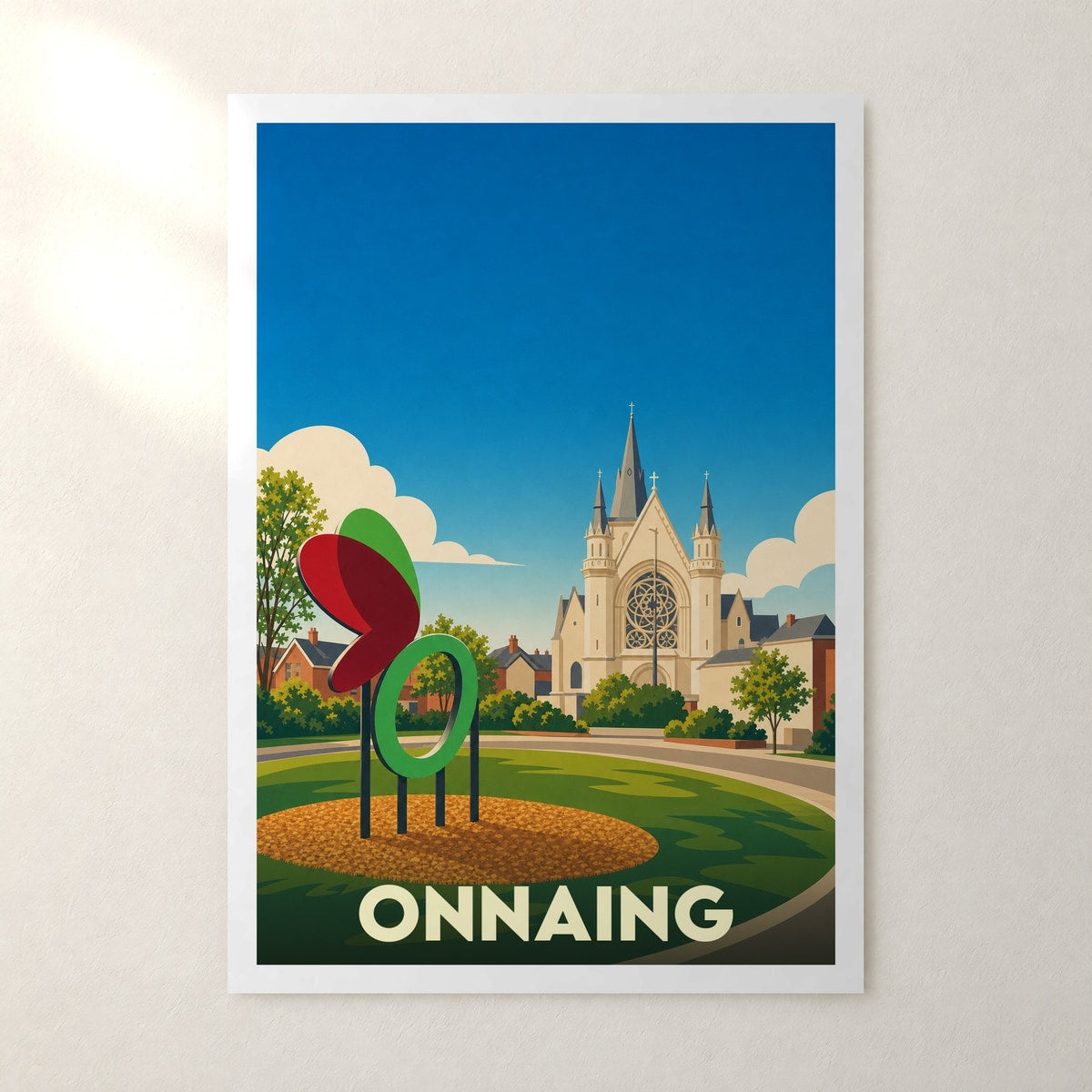 Affiche Onnaing – sans cadre, accrochée au mur