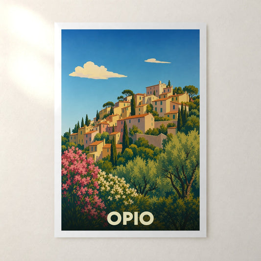 Affiche Opio – sans cadre, accrochée au mur