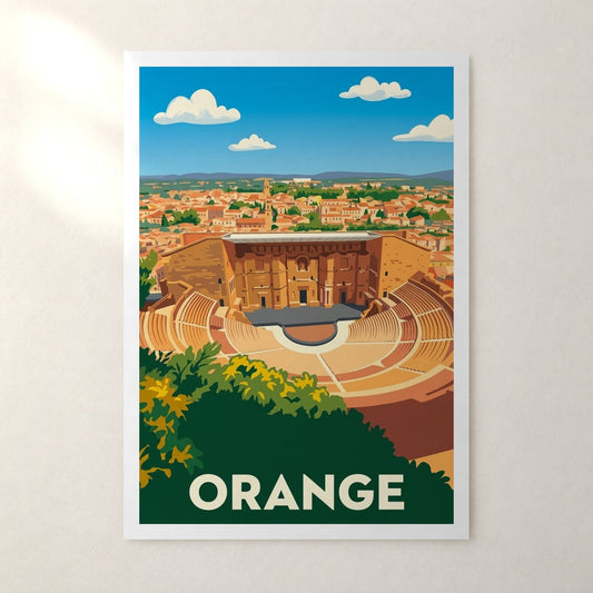 Affiche Orange – sans cadre, accrochée au mur