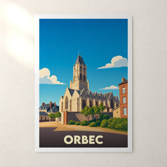 Affiche Orbec – sans cadre, accrochée au mur