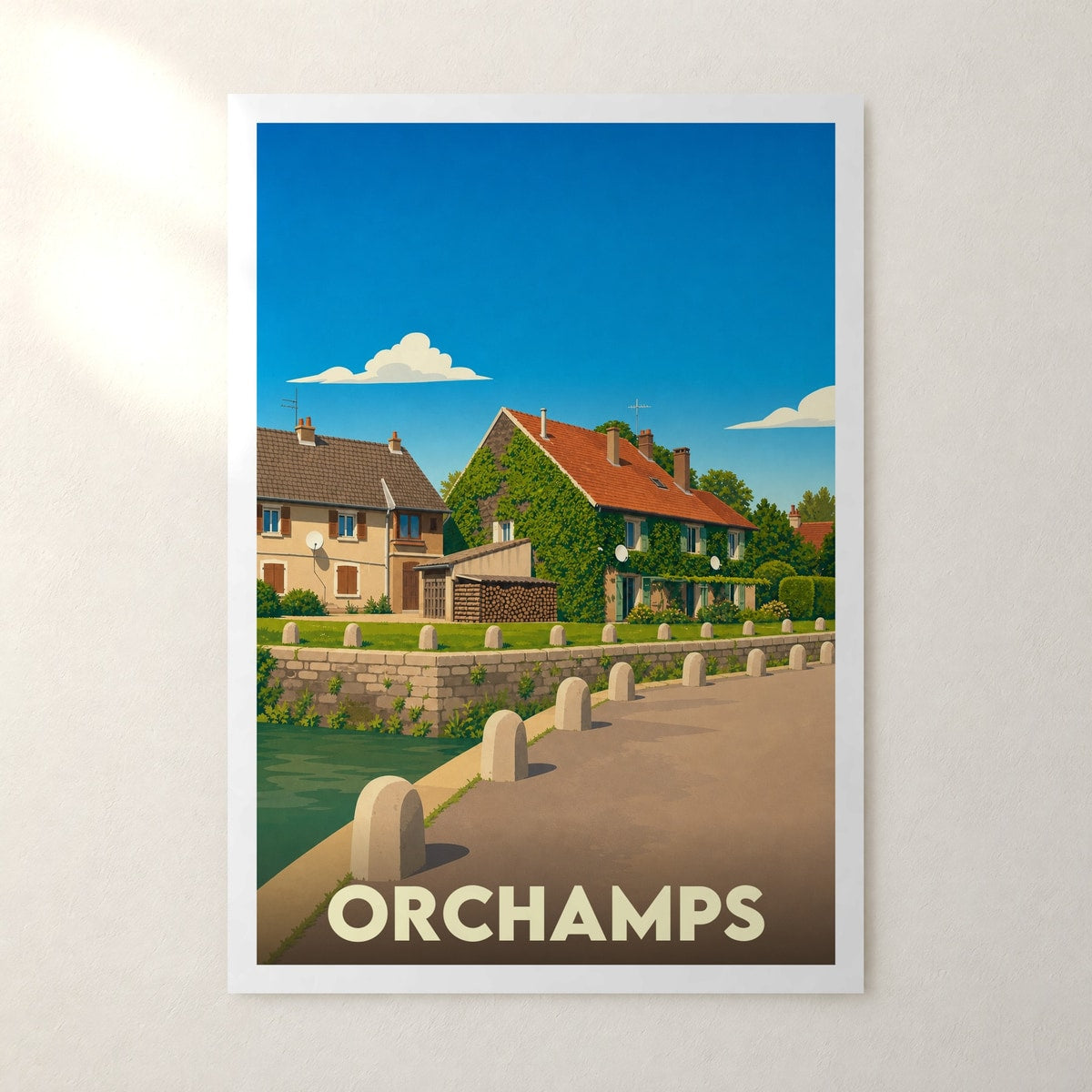 Affiche Orchamps – sans cadre, accrochée au mur